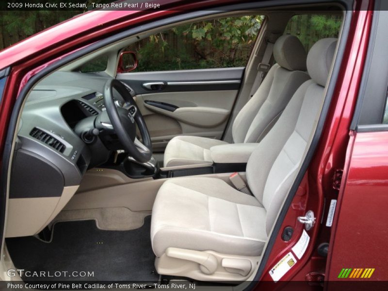 Tango Red Pearl / Beige 2009 Honda Civic EX Sedan