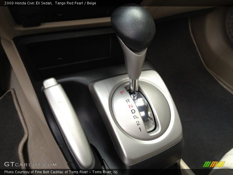 Tango Red Pearl / Beige 2009 Honda Civic EX Sedan