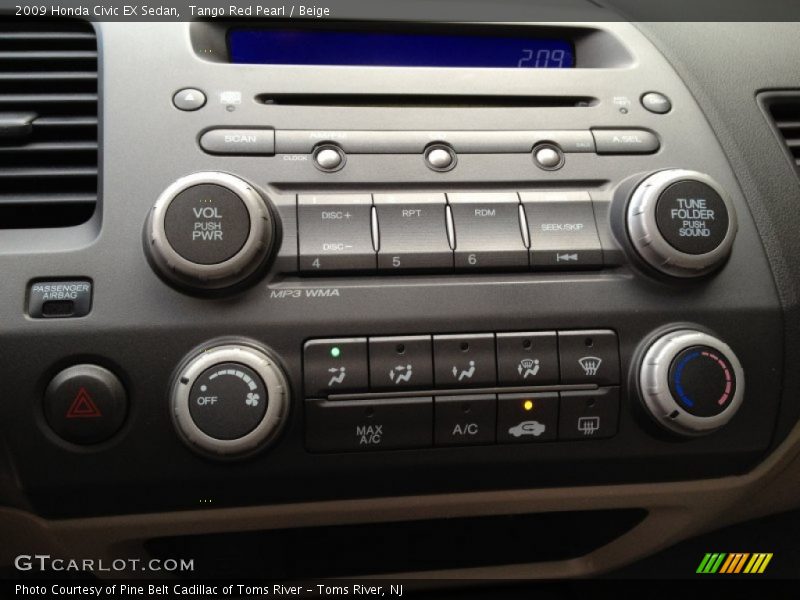 Tango Red Pearl / Beige 2009 Honda Civic EX Sedan