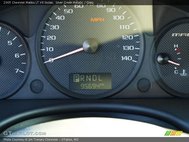 Silver Green Metallic / Gray 2005 Chevrolet Malibu LT V6 Sedan