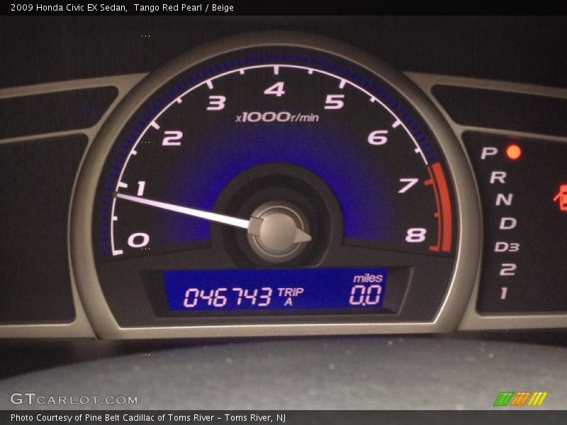 Tango Red Pearl / Beige 2009 Honda Civic EX Sedan