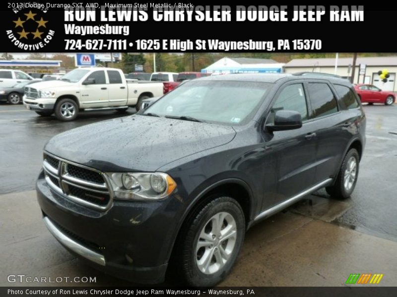 Maximum Steel Metallic / Black 2013 Dodge Durango SXT AWD