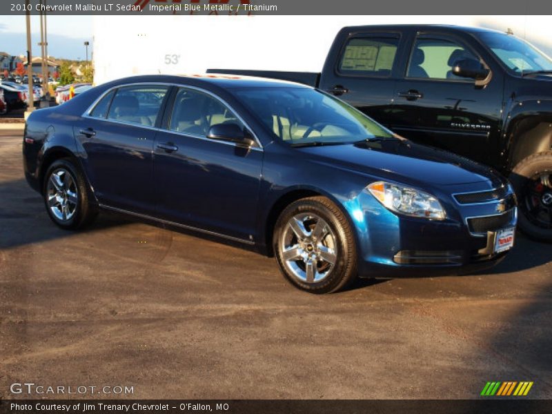 Imperial Blue Metallic / Titanium 2010 Chevrolet Malibu LT Sedan