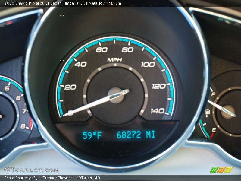 Imperial Blue Metallic / Titanium 2010 Chevrolet Malibu LT Sedan