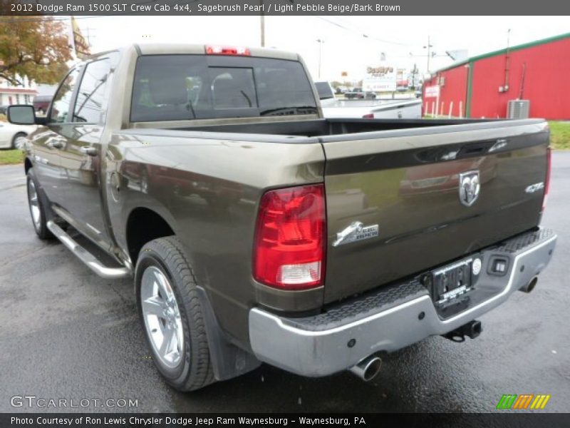 Sagebrush Pearl / Light Pebble Beige/Bark Brown 2012 Dodge Ram 1500 SLT Crew Cab 4x4