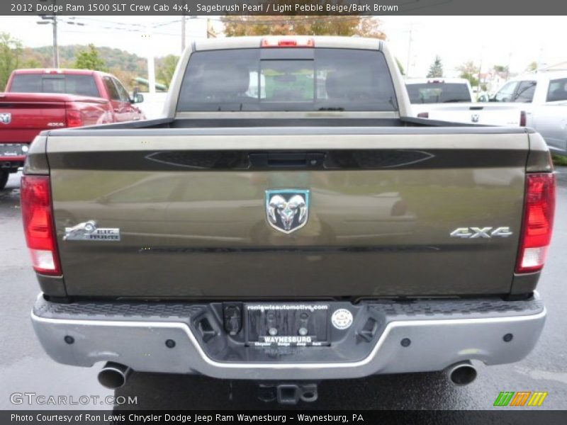 Sagebrush Pearl / Light Pebble Beige/Bark Brown 2012 Dodge Ram 1500 SLT Crew Cab 4x4