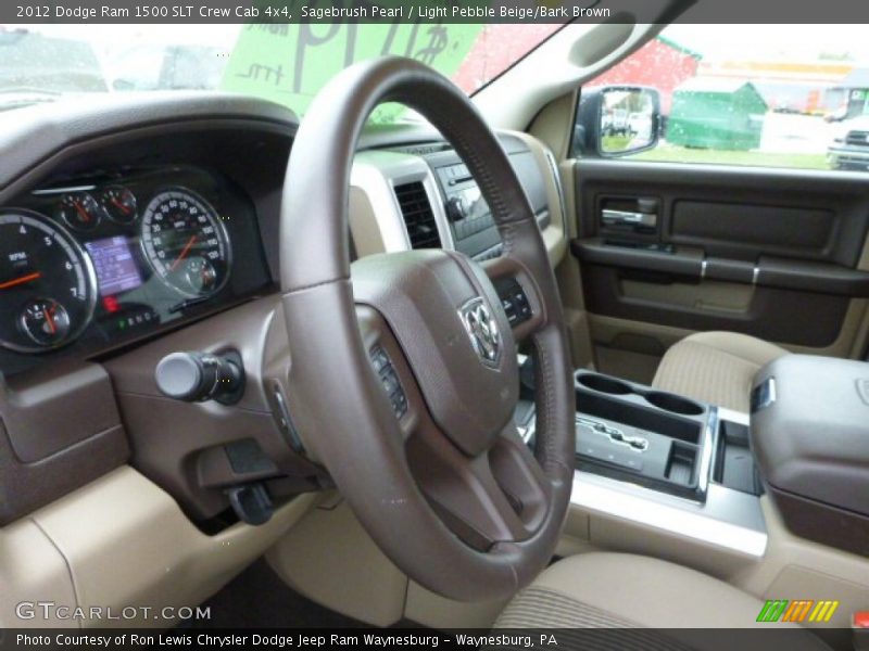 Sagebrush Pearl / Light Pebble Beige/Bark Brown 2012 Dodge Ram 1500 SLT Crew Cab 4x4