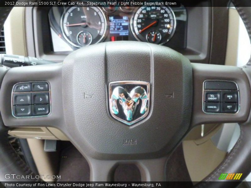 Sagebrush Pearl / Light Pebble Beige/Bark Brown 2012 Dodge Ram 1500 SLT Crew Cab 4x4