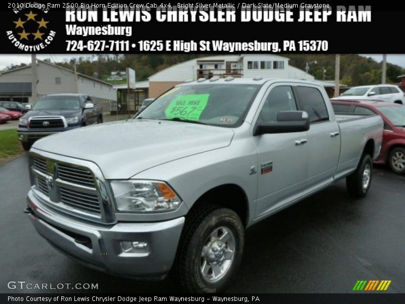 Bright Silver Metallic / Dark Slate/Medium Graystone 2010 Dodge Ram 2500 Big Horn Edition Crew Cab 4x4