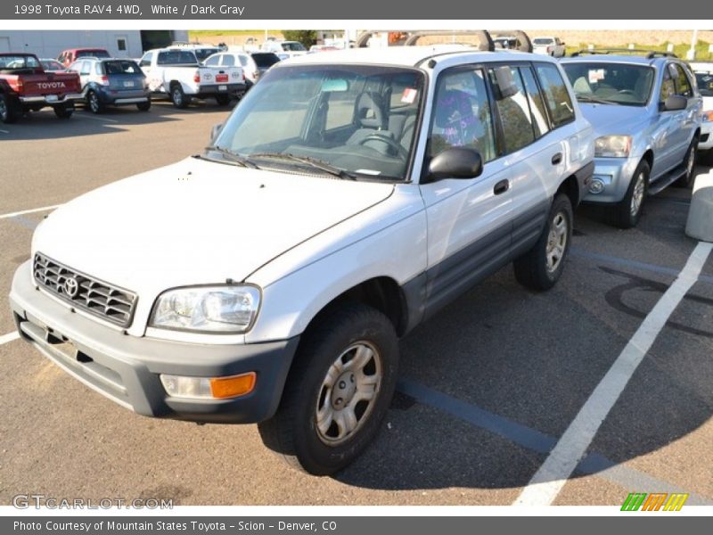 White / Dark Gray 1998 Toyota RAV4 4WD