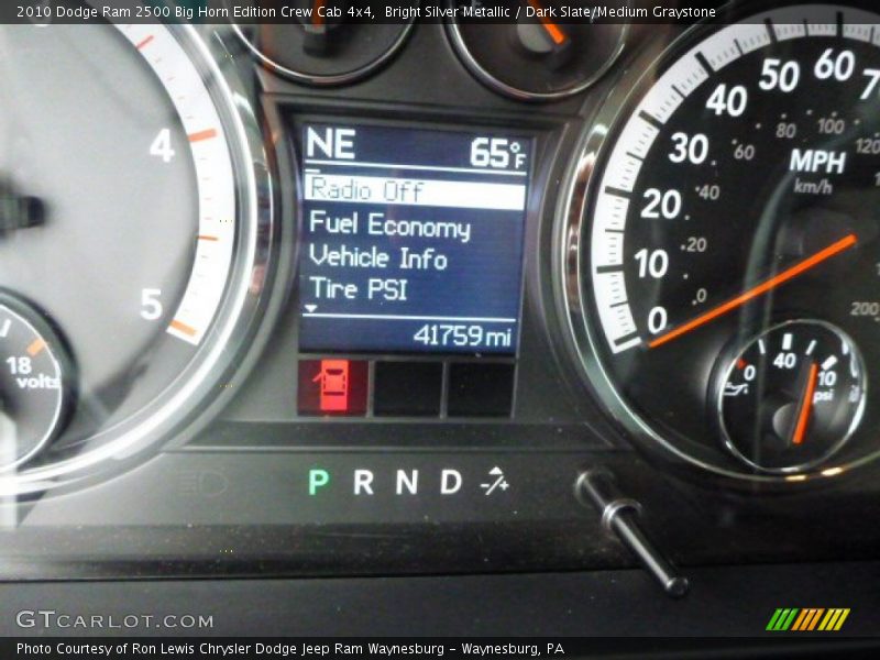 Bright Silver Metallic / Dark Slate/Medium Graystone 2010 Dodge Ram 2500 Big Horn Edition Crew Cab 4x4