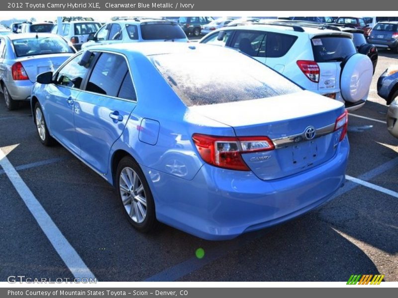 Clearwater Blue Metallic / Ivory 2012 Toyota Camry Hybrid XLE
