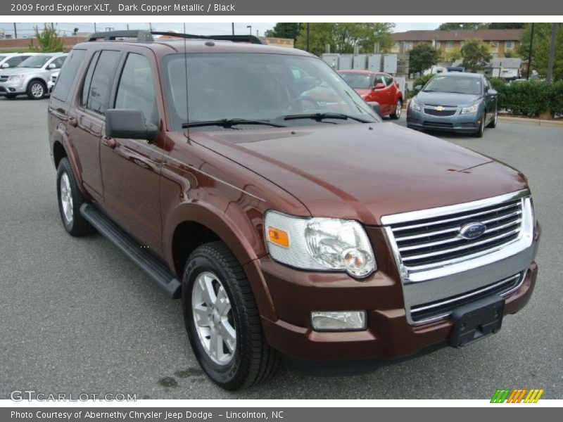 Dark Copper Metallic / Black 2009 Ford Explorer XLT