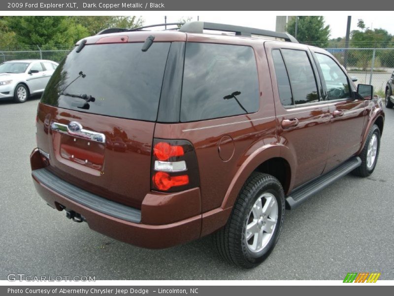Dark Copper Metallic / Black 2009 Ford Explorer XLT