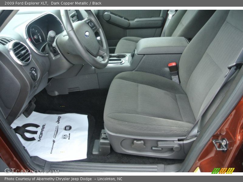 Dark Copper Metallic / Black 2009 Ford Explorer XLT