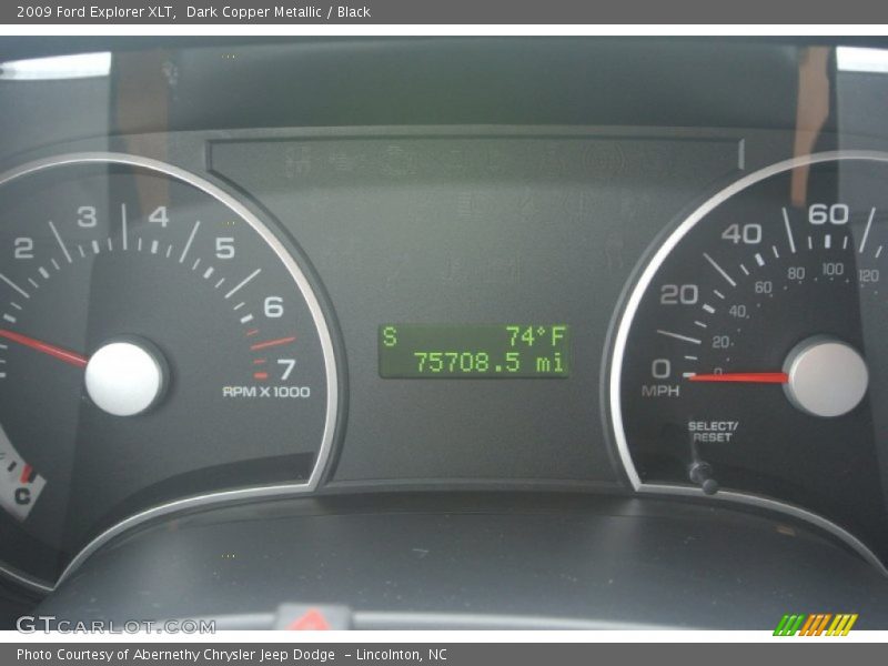 Dark Copper Metallic / Black 2009 Ford Explorer XLT