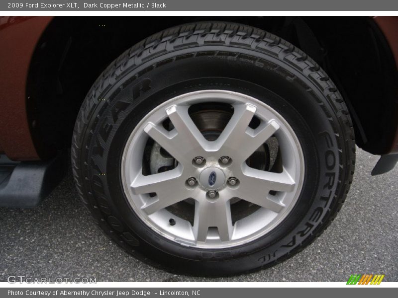 Dark Copper Metallic / Black 2009 Ford Explorer XLT