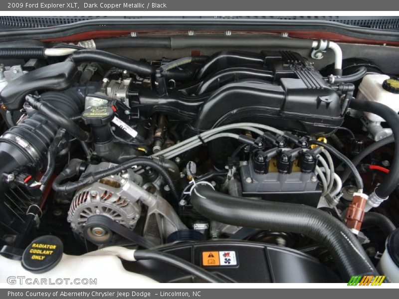 Dark Copper Metallic / Black 2009 Ford Explorer XLT