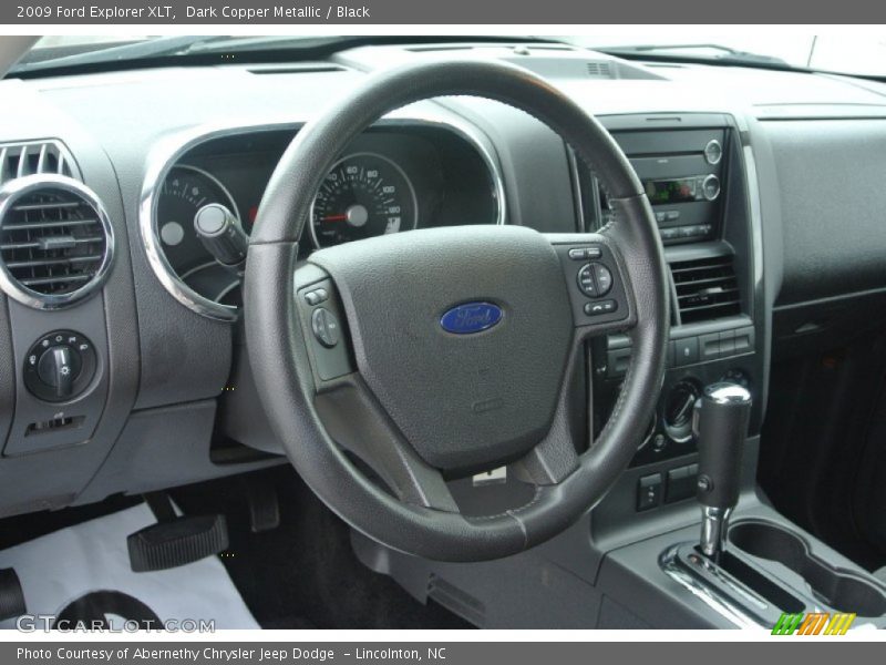 Dark Copper Metallic / Black 2009 Ford Explorer XLT