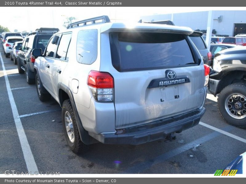 Classic Silver Metallic / Graphite 2010 Toyota 4Runner Trail 4x4