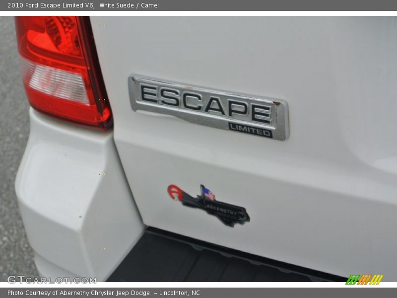 White Suede / Camel 2010 Ford Escape Limited V6