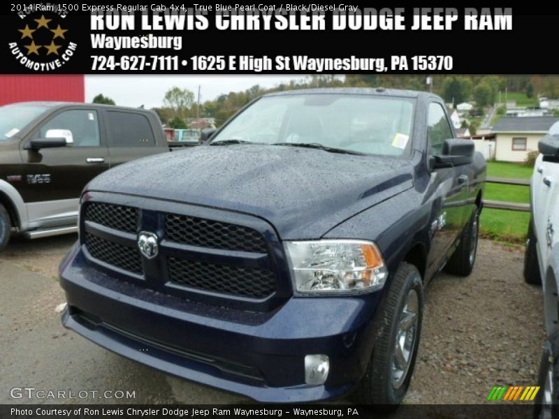 True Blue Pearl Coat / Black/Diesel Gray 2014 Ram 1500 Express Regular Cab 4x4