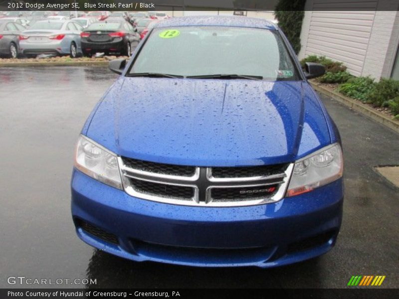 Blue Streak Pearl / Black 2012 Dodge Avenger SE