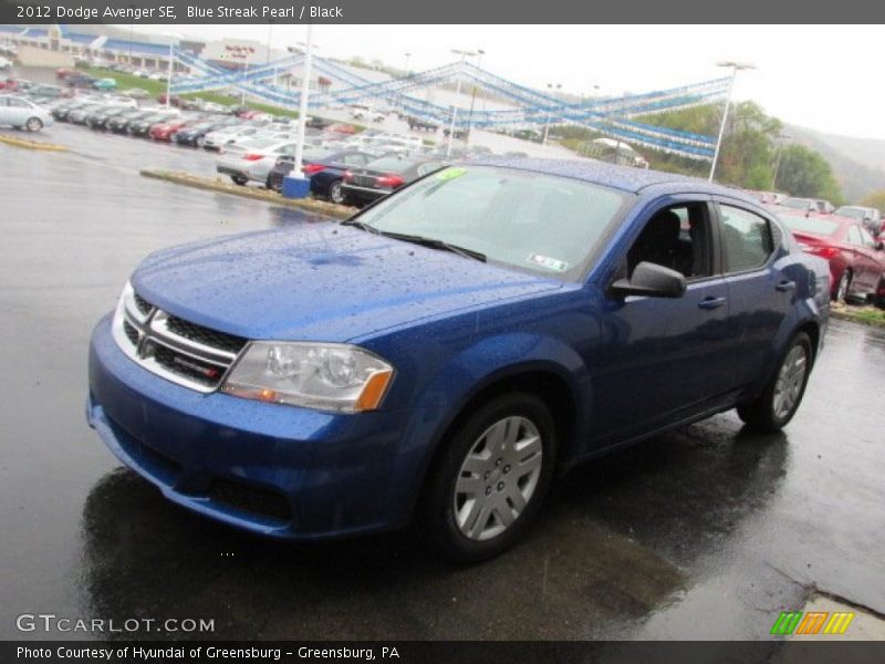 Blue Streak Pearl / Black 2012 Dodge Avenger SE