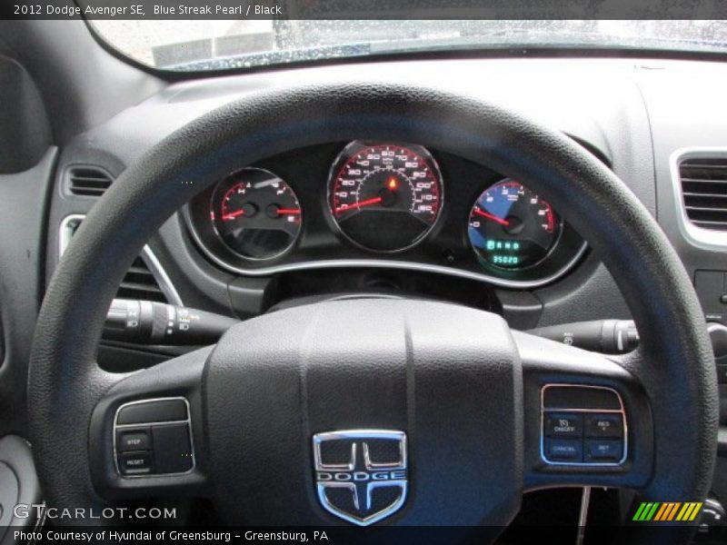 Blue Streak Pearl / Black 2012 Dodge Avenger SE
