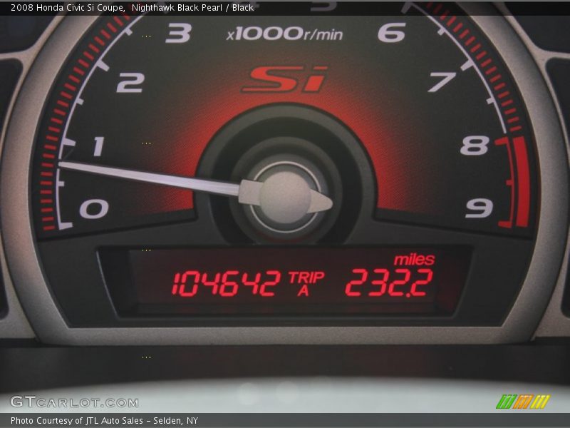 Nighthawk Black Pearl / Black 2008 Honda Civic Si Coupe
