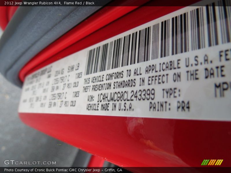 Flame Red / Black 2012 Jeep Wrangler Rubicon 4X4