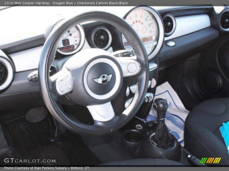 Oxygen Blue / Checkered Carbon Black/Black 2010 Mini Cooper Hardtop