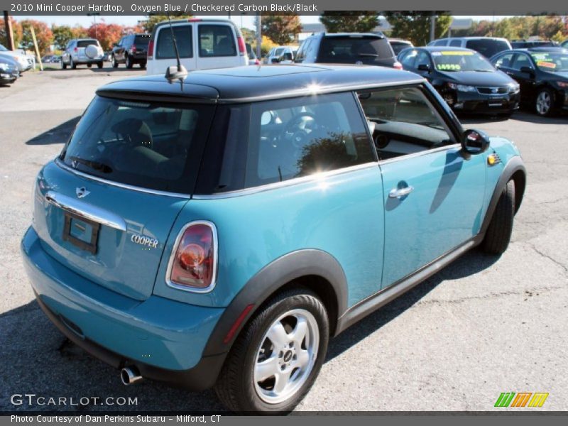 Oxygen Blue / Checkered Carbon Black/Black 2010 Mini Cooper Hardtop