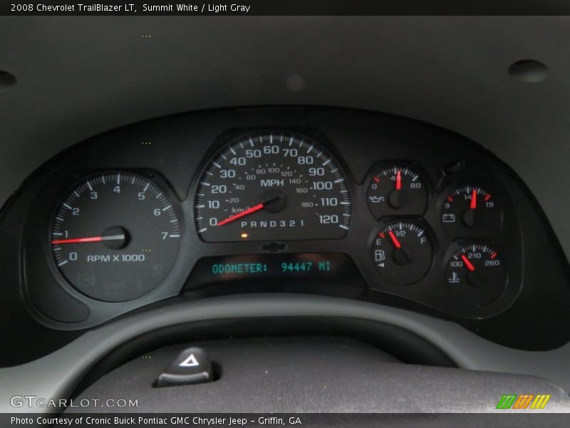 Summit White / Light Gray 2008 Chevrolet TrailBlazer LT