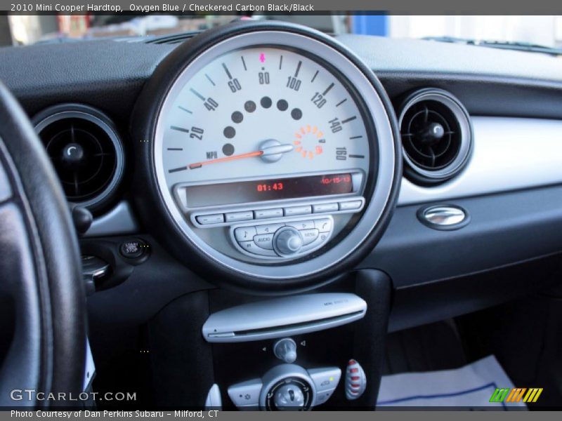 Oxygen Blue / Checkered Carbon Black/Black 2010 Mini Cooper Hardtop