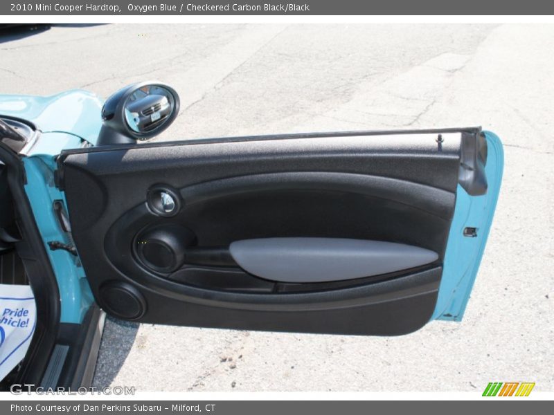 Oxygen Blue / Checkered Carbon Black/Black 2010 Mini Cooper Hardtop