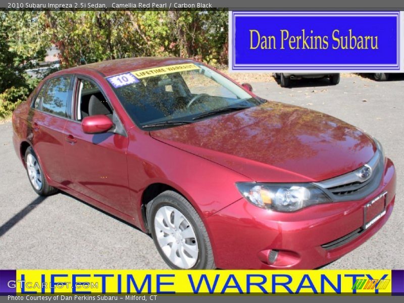 Camellia Red Pearl / Carbon Black 2010 Subaru Impreza 2.5i Sedan