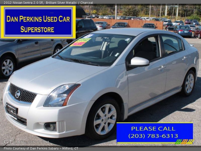 Brilliant Silver Metallic / Charcoal 2012 Nissan Sentra 2.0 SR