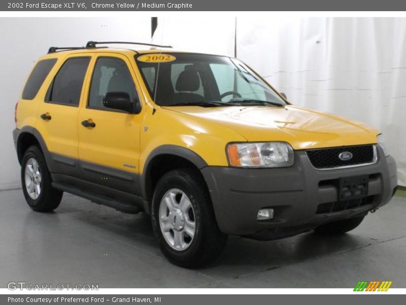 Chrome Yellow / Medium Graphite 2002 Ford Escape XLT V6