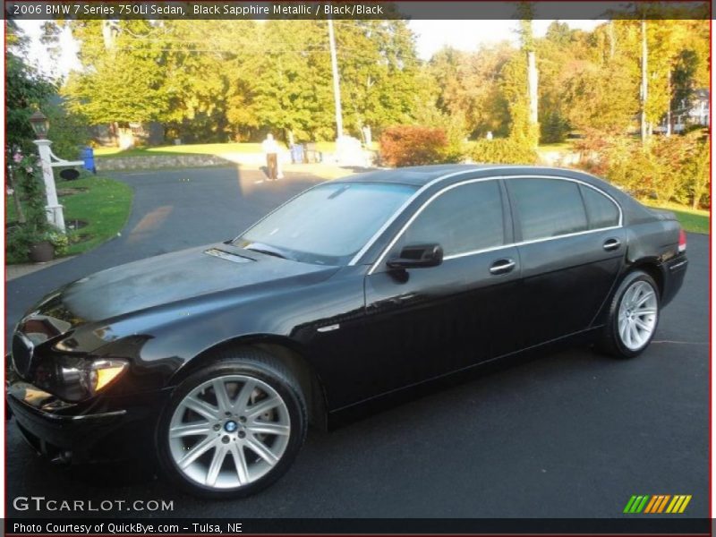 Black Sapphire Metallic / Black/Black 2006 BMW 7 Series 750Li Sedan
