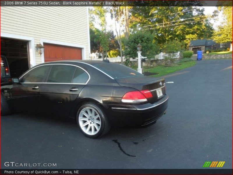 Black Sapphire Metallic / Black/Black 2006 BMW 7 Series 750Li Sedan