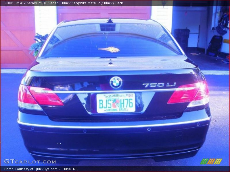 Black Sapphire Metallic / Black/Black 2006 BMW 7 Series 750Li Sedan