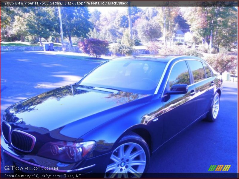 Black Sapphire Metallic / Black/Black 2006 BMW 7 Series 750Li Sedan