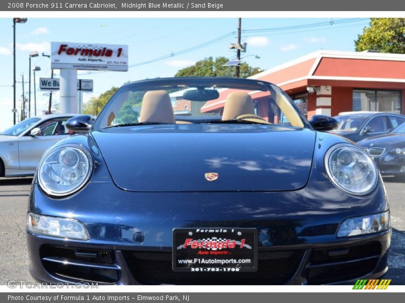 Midnight Blue Metallic / Sand Beige 2008 Porsche 911 Carrera Cabriolet