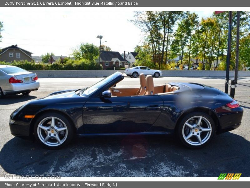 Midnight Blue Metallic / Sand Beige 2008 Porsche 911 Carrera Cabriolet