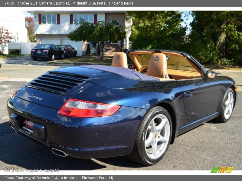 Midnight Blue Metallic / Sand Beige 2008 Porsche 911 Carrera Cabriolet