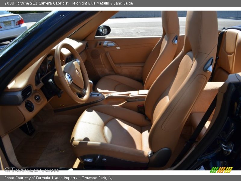 Midnight Blue Metallic / Sand Beige 2008 Porsche 911 Carrera Cabriolet