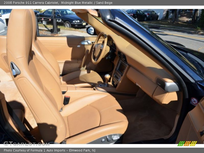 Midnight Blue Metallic / Sand Beige 2008 Porsche 911 Carrera Cabriolet