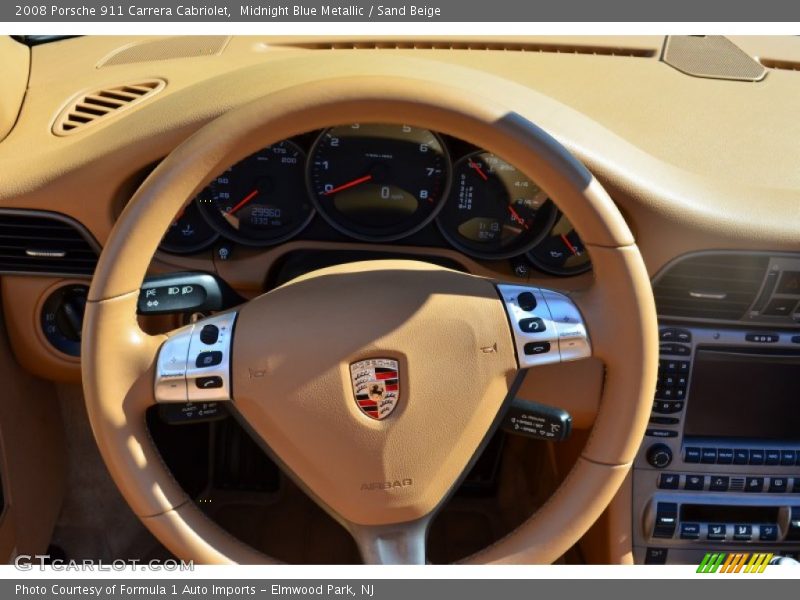 Midnight Blue Metallic / Sand Beige 2008 Porsche 911 Carrera Cabriolet
