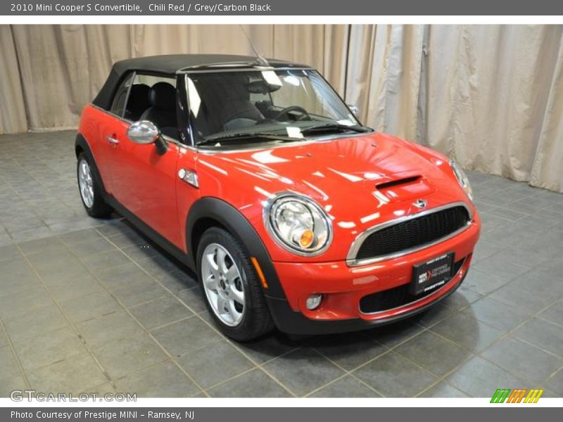 Chili Red / Grey/Carbon Black 2010 Mini Cooper S Convertible